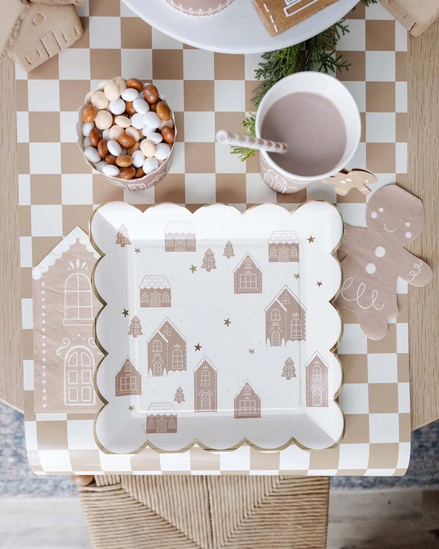 My Mind’s Eye - GBD1141 - Gingerbread Scattered House 9" Plate My Mind’s Eye