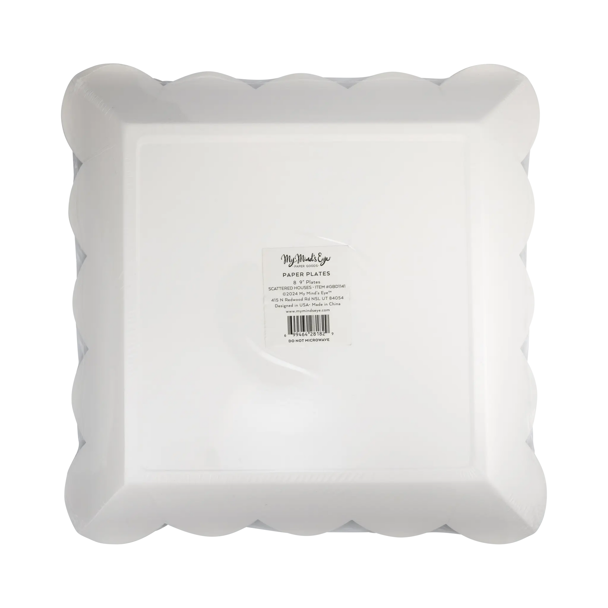 My Mind’s Eye - GBD1141 - Gingerbread Scattered House 9" Plate My Mind’s Eye