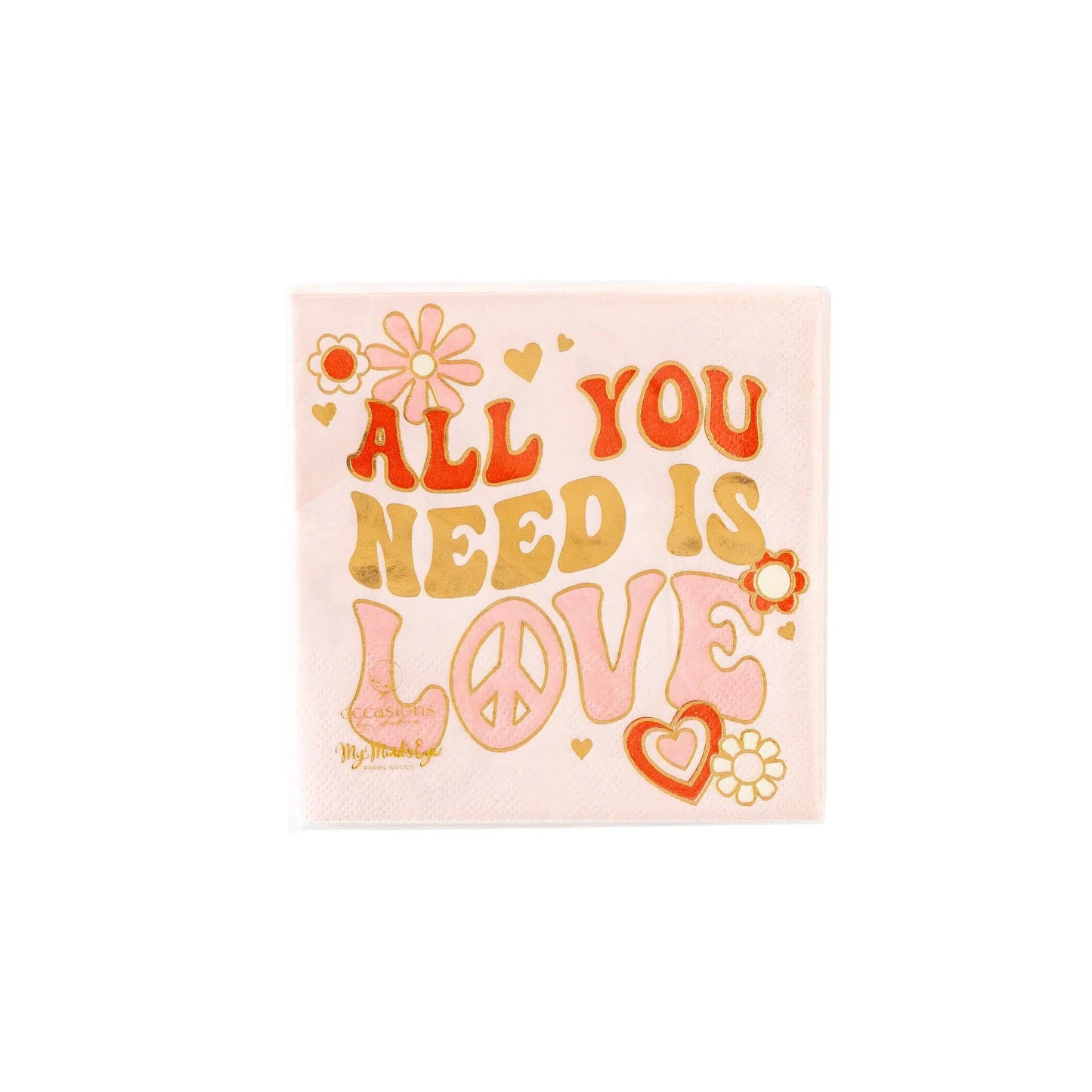 My Mind’s Eye - LUV1039 - Occasions by Shakira - All you Need is Love Napkin My Mind’s Eye