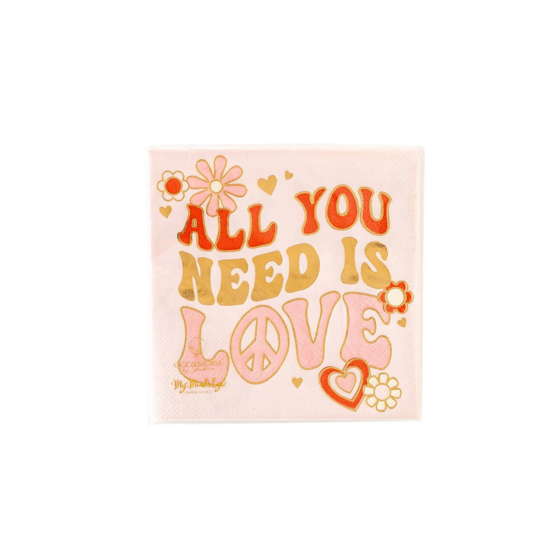 My Mind’s Eye - LUV1039 - Occasions by Shakira - All you Need is Love Napkin My Mind’s Eye