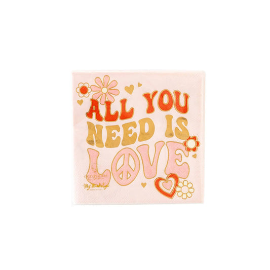 My Mind’s Eye - LUV1039 - Occasions by Shakira - All you Need is Love Napkin My Mind’s Eye