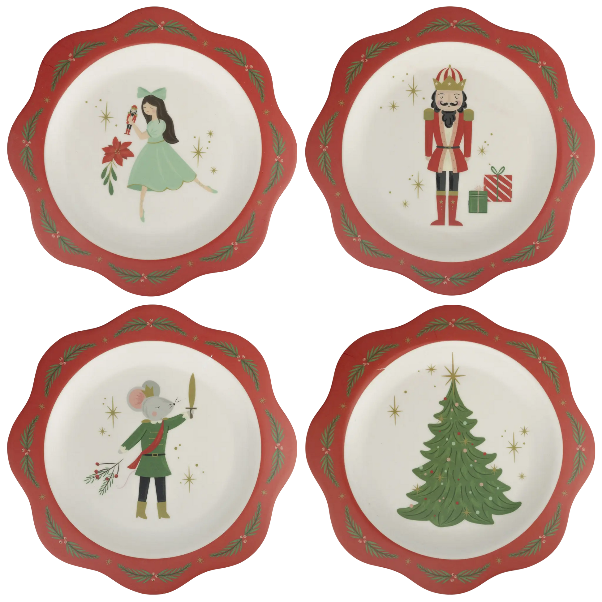 My Mind’s Eye - NUT1143 - Nutcracker Bamboo 9" Plate Set My Mind’s Eye