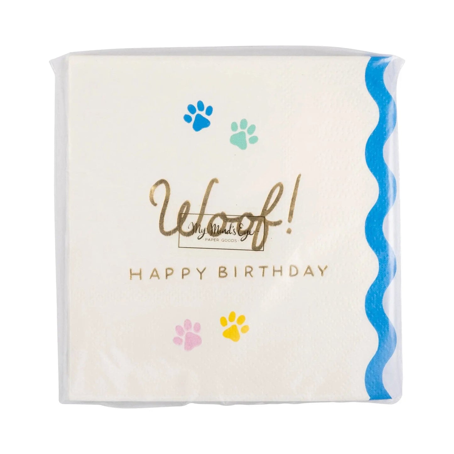 My Mind’s Eye - PET1139 - Woof Paw Print Cocktail Napkins My Mind’s Eye
