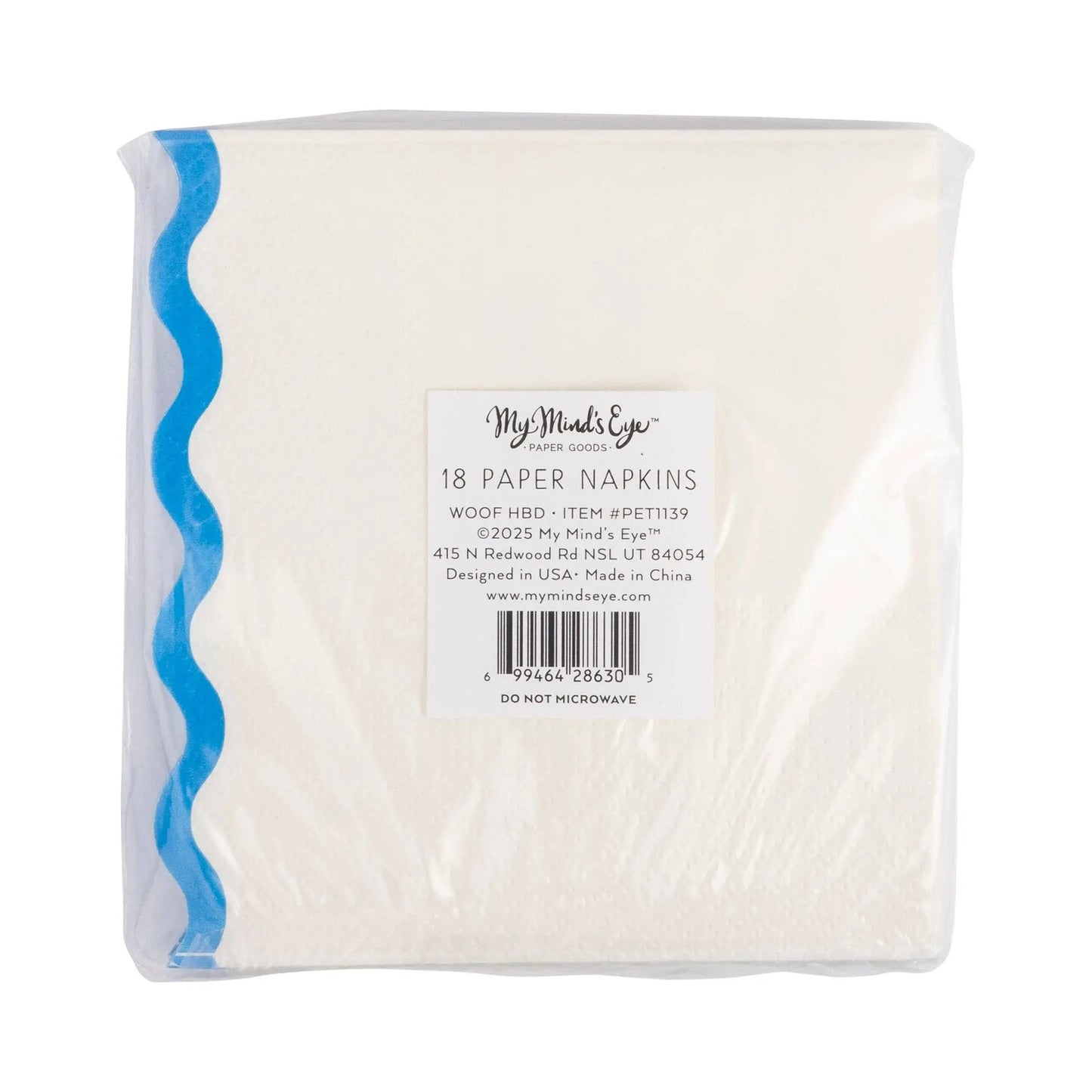 My Mind’s Eye - PET1139 - Woof Paw Print Cocktail Napkins My Mind’s Eye