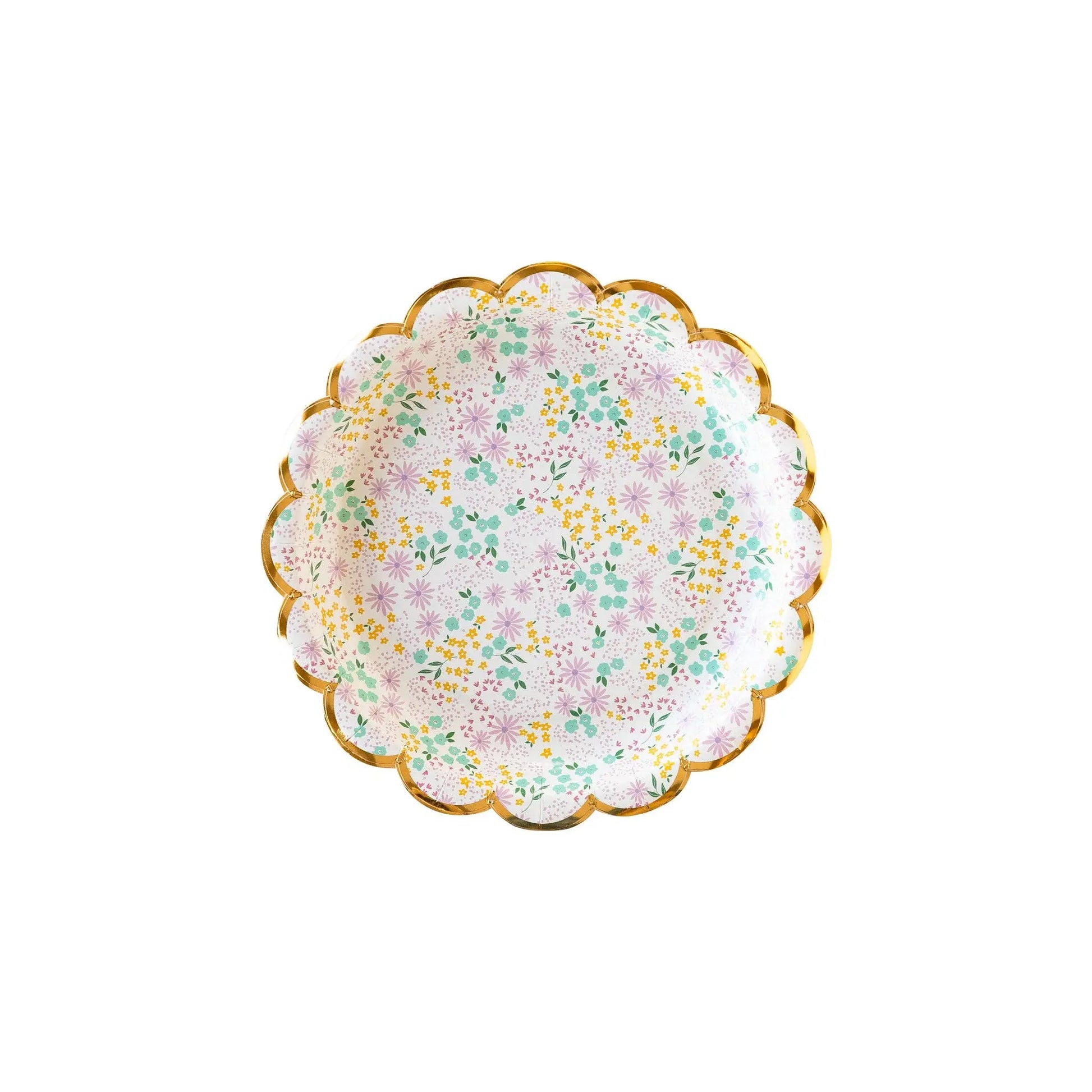 My Mind’s Eye - PGB943 - Ditsy Floral Round Scallop 7" Plate My Mind’s Eye
