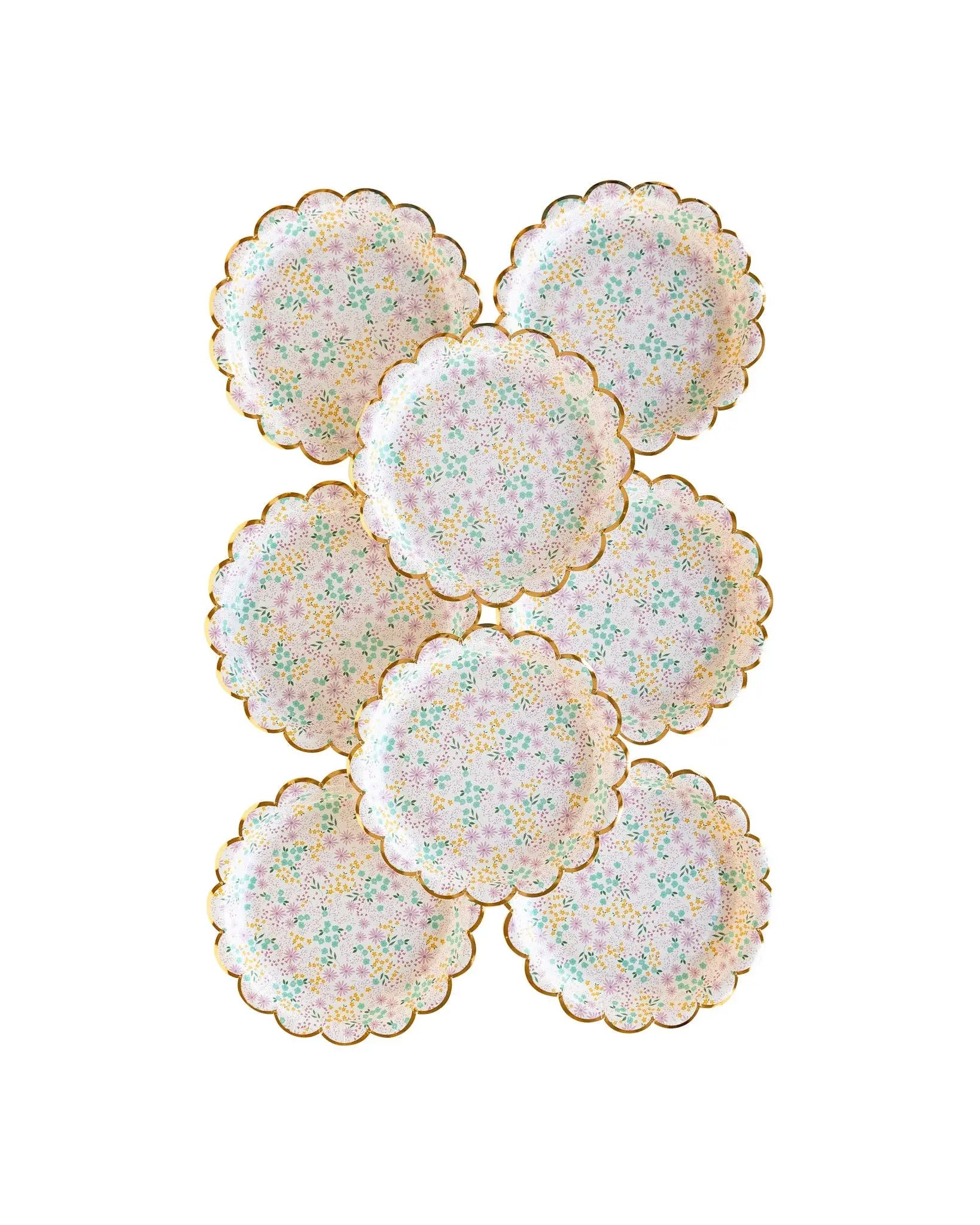 My Mind’s Eye - PGB943 - Ditsy Floral Round Scallop 7" Plate My Mind’s Eye
