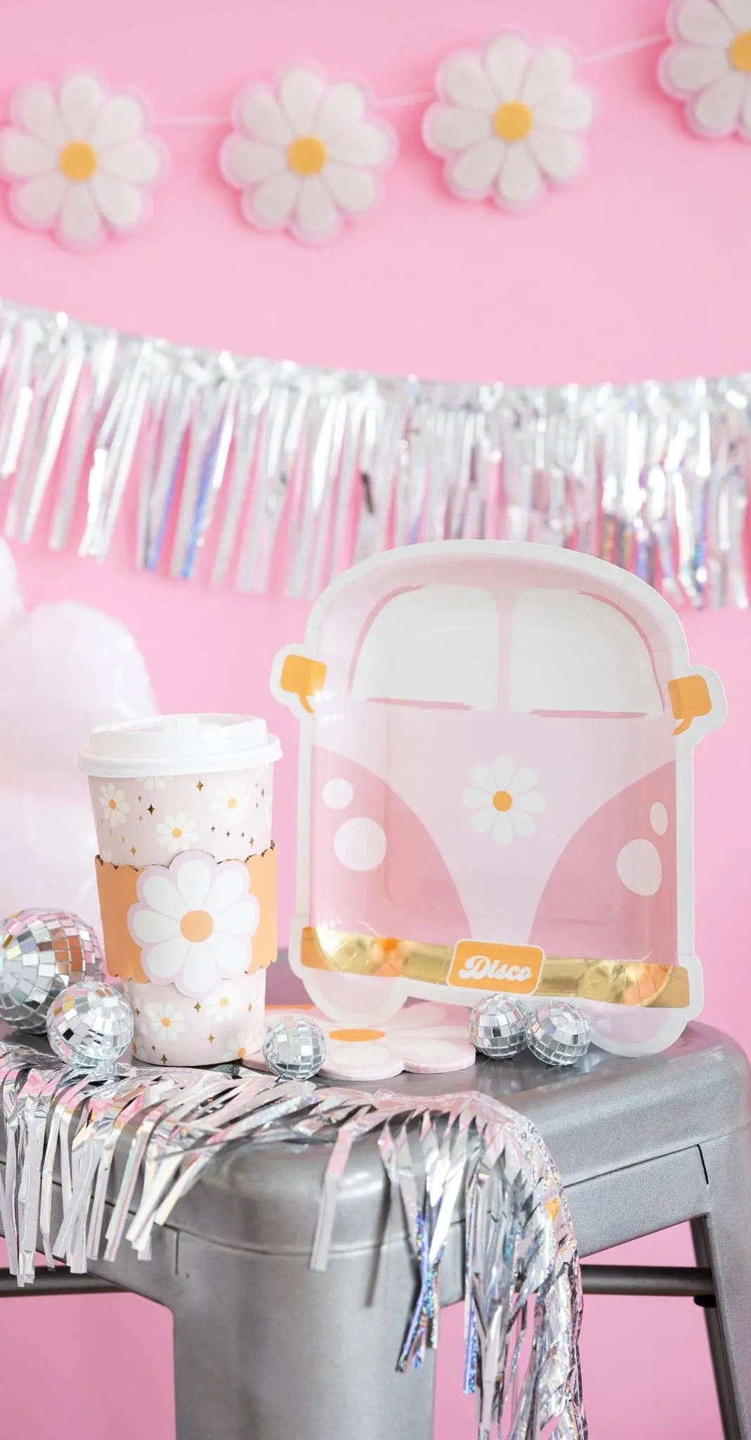 My Mind’s Eye - PLGOG42 - Disco Daisy Van Shaped Paper Plate My Mind’s Eye