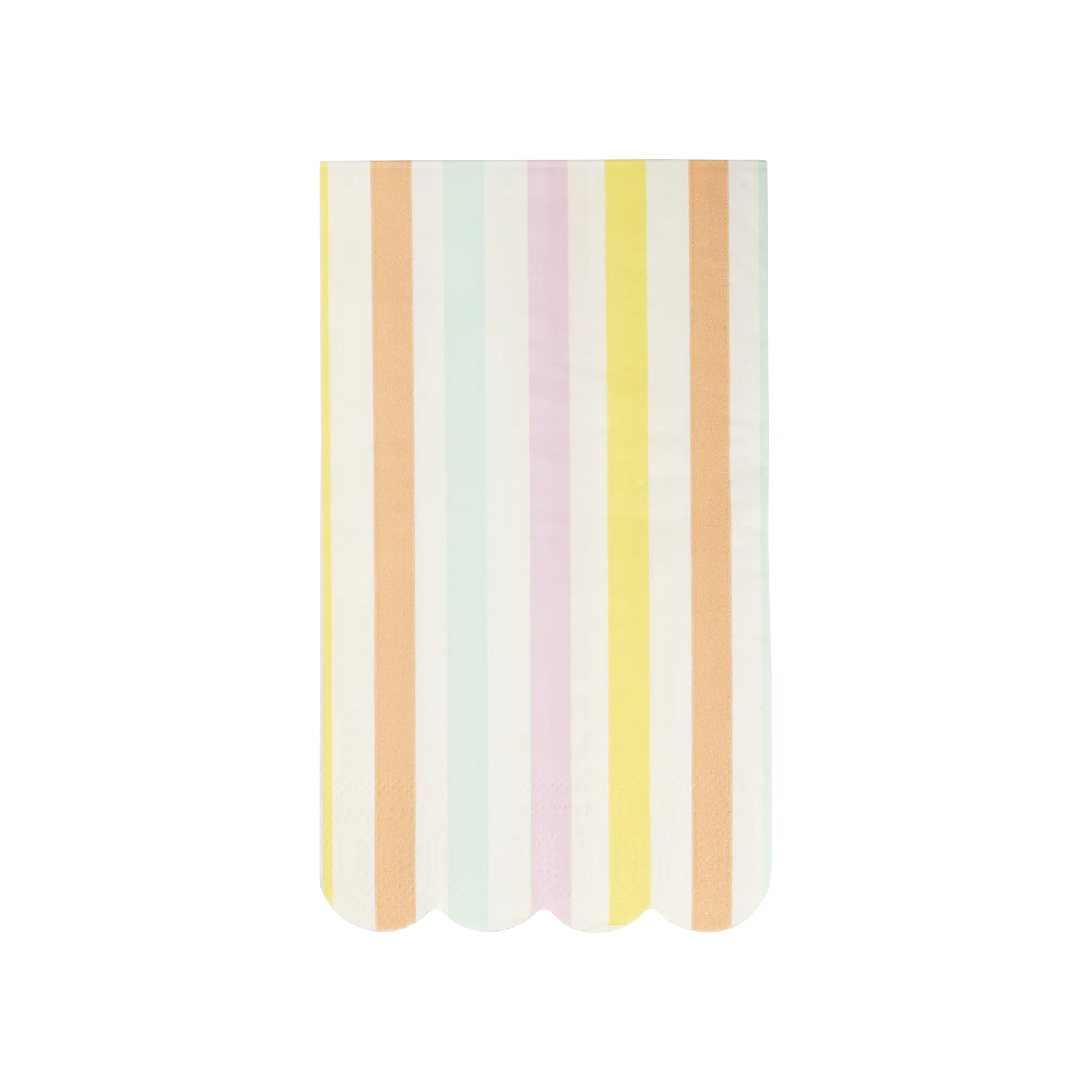 My Mind’s Eye - PLNP225 - Spring Stripe Scallop Paper Dinner Napkin My Mind’s Eye