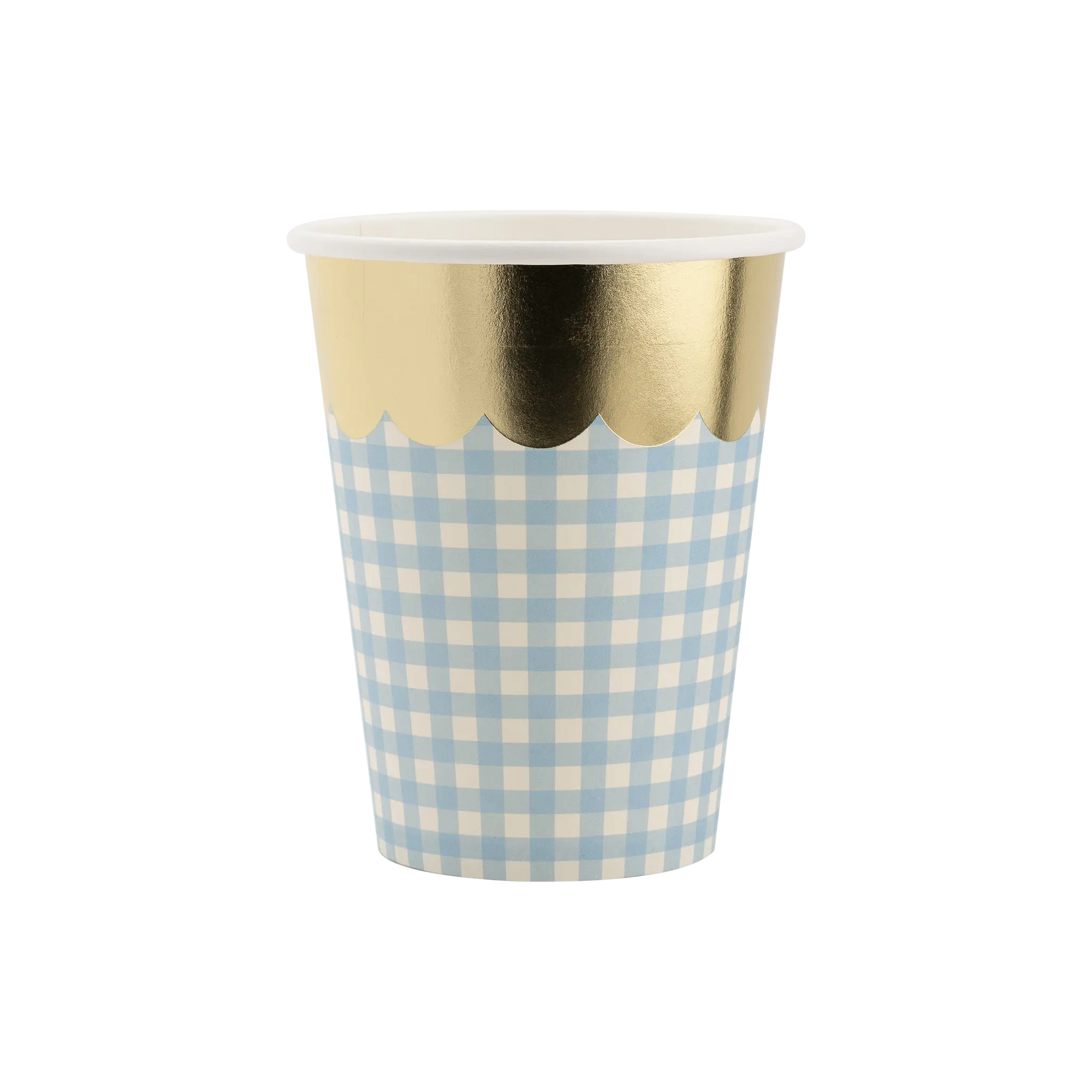 My Mind’s Eye - SPR1010 - Gingham Cups with Gold Scallop My Mind’s Eye