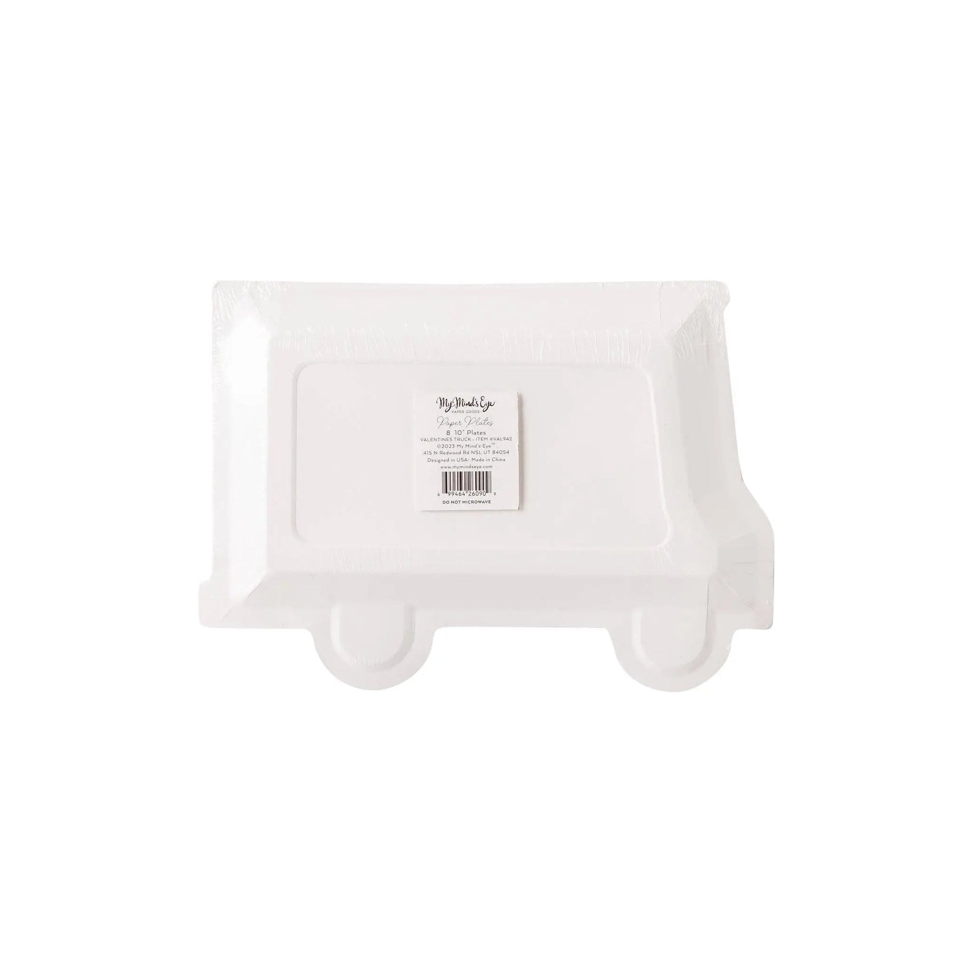 My Mind’s Eye - Valentine Truck Shaped Disposable Plate My Mind’s Eye
