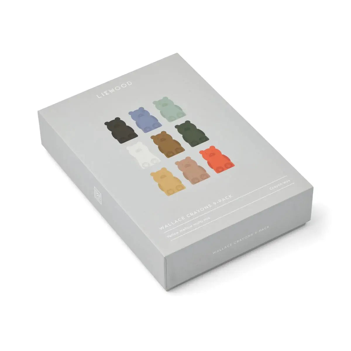 NEW WALLACE MR. BEAR CRAYONS 9-PAC - Yellow Mellow Multi mix LieWood