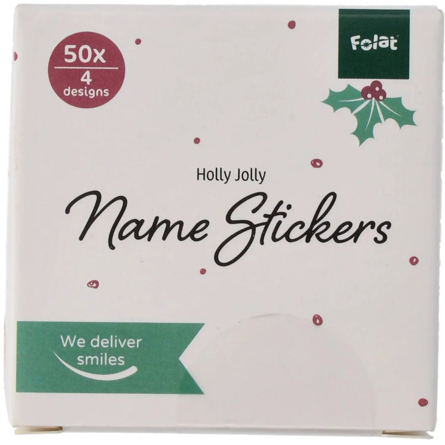 Name stickers - Holly Jolly - 50 pieces Folat