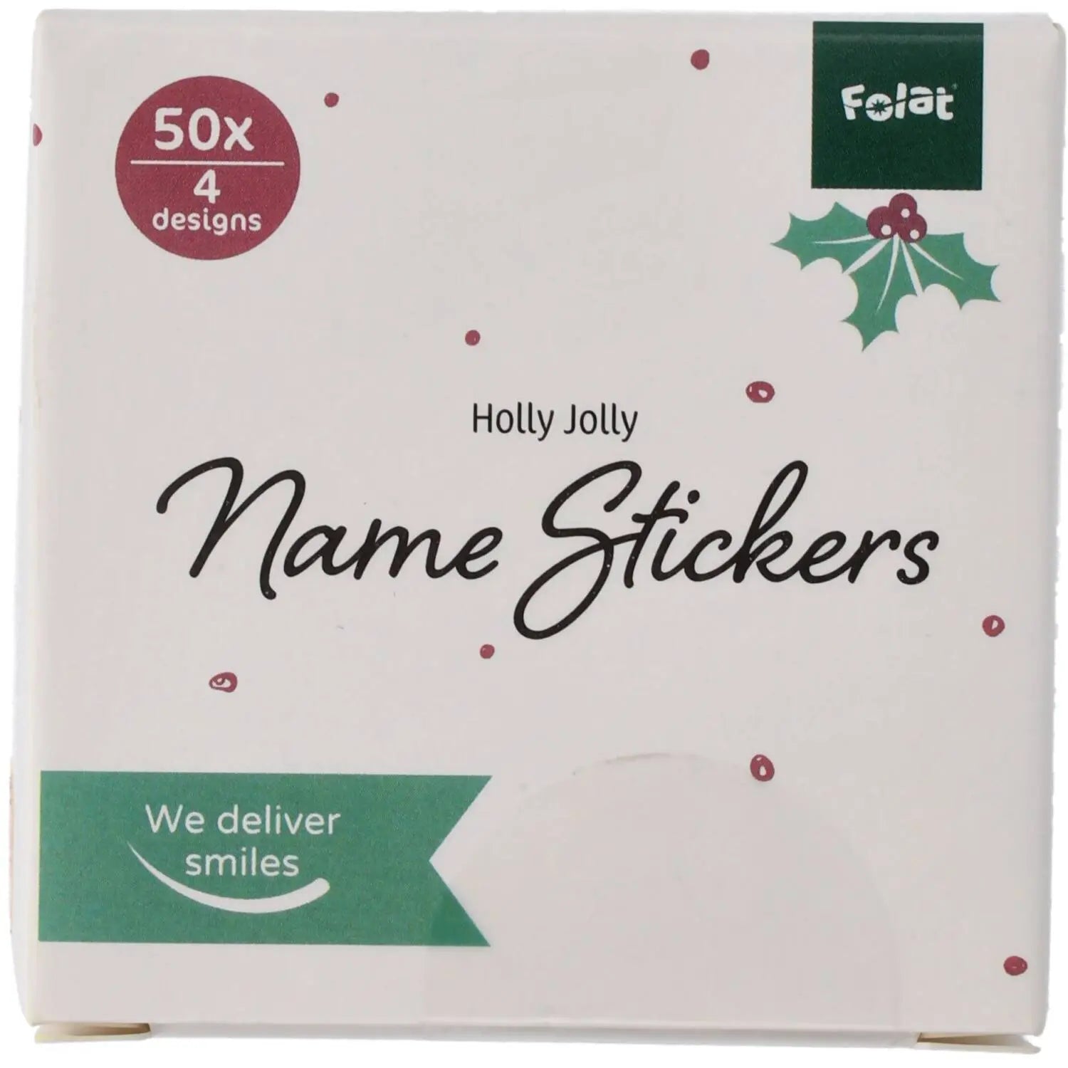 Name stickers - Holly Jolly - 50 pieces Folat