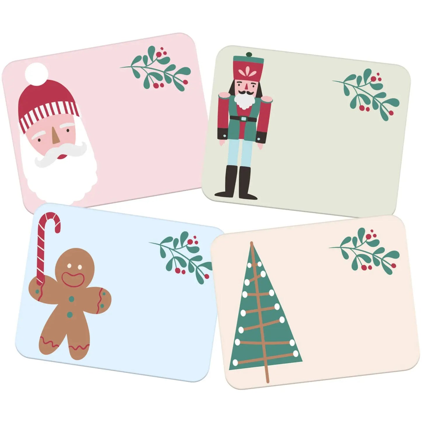 Name stickers - Holly Jolly - 50 pieces Folat