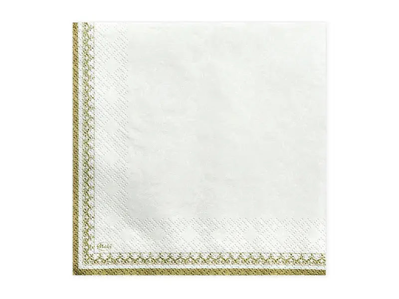 Napkins Chalice, white, 33 x 33 cm Partydeco