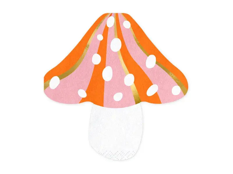 Napkins Mushroom, mix, 13x13.5cm Partydeco