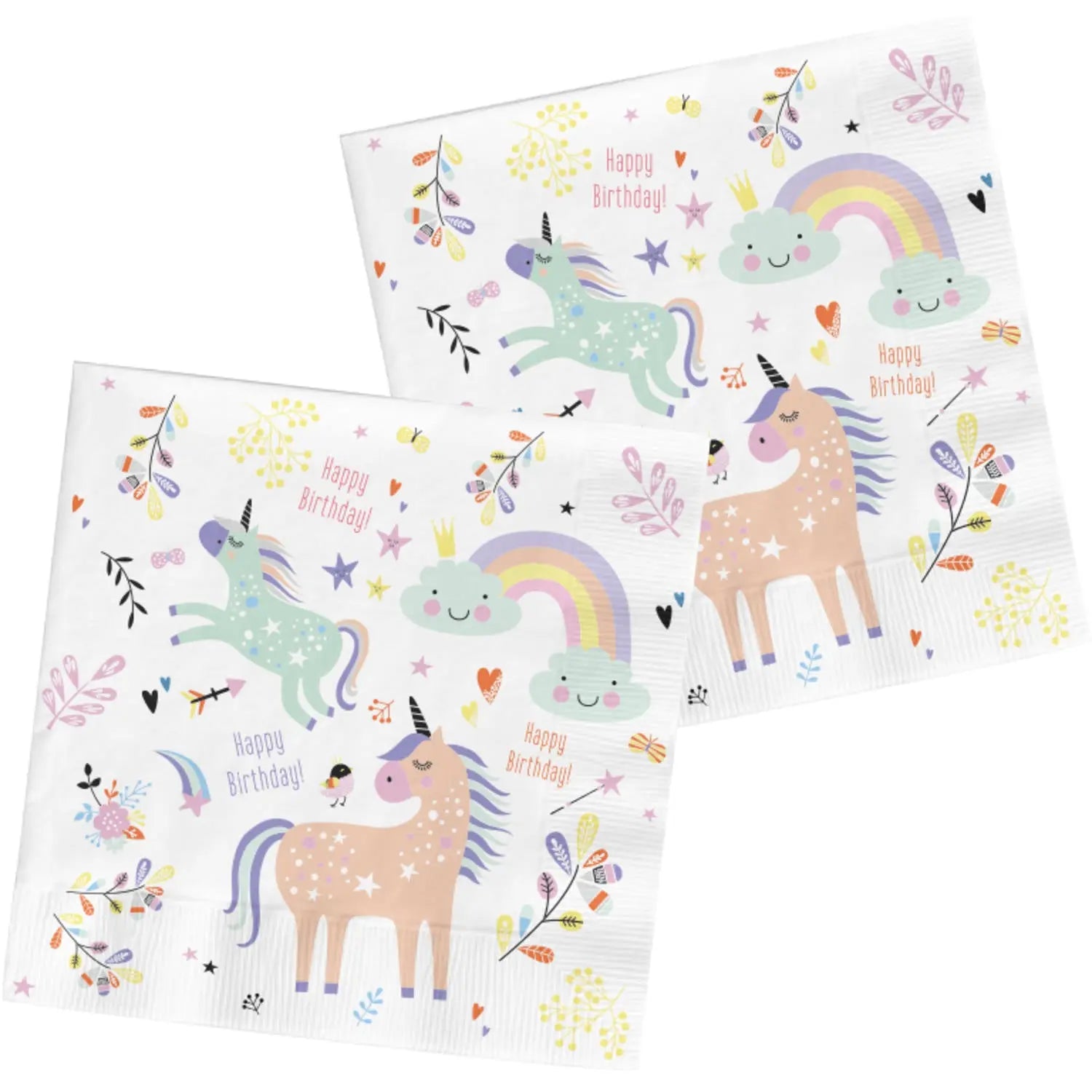 Napkins Unicorns & Rainbows 33x33cm - 20 pieces Folat