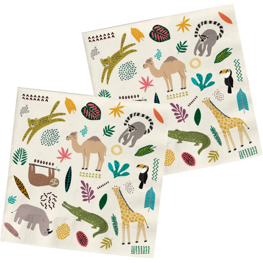 Napkins Zoo Party 33x33cm - 20 pieces Folat