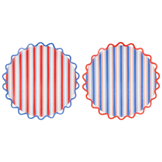 Nautical striped dinner plates Meri Meri