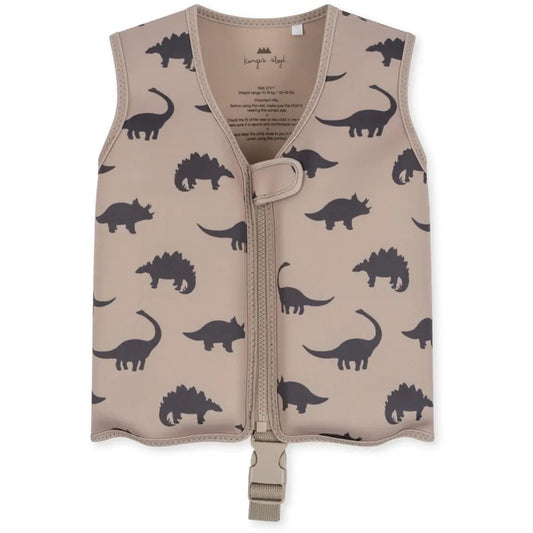 Neoprene Float Vest Frill - Dino Silhoutte Konges Slojd