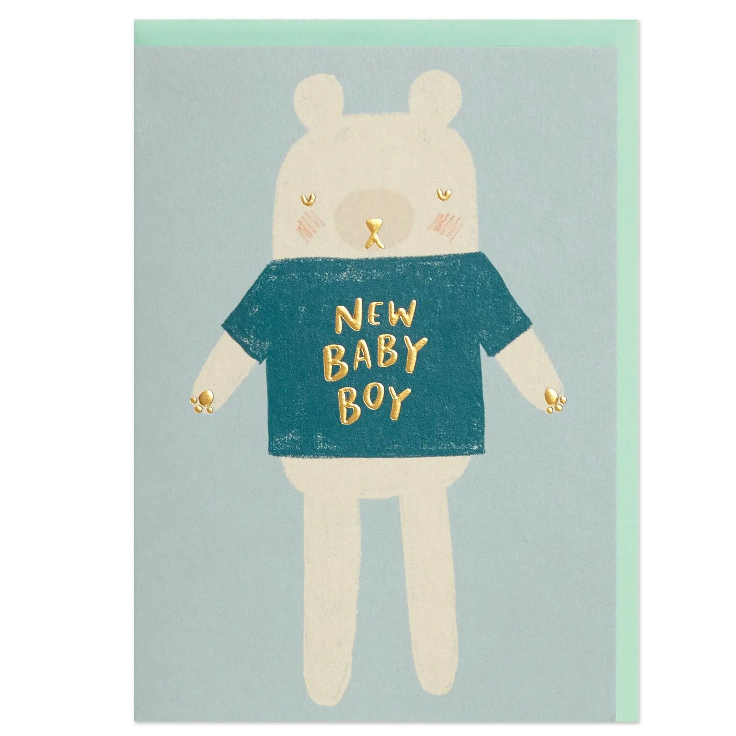 New Baby Boy - Whimsical Collection Baby Card Raspberry Blossom