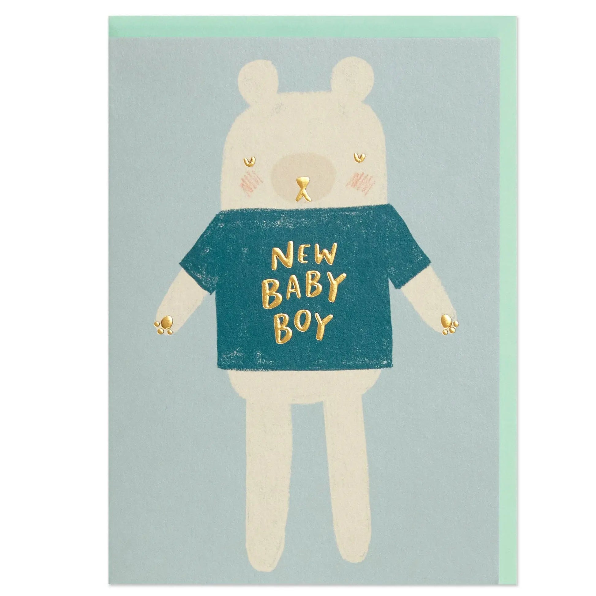 New Baby Boy - Whimsical Collection Baby Card Raspberry Blossom