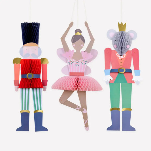 Nutcracker ballet hanging decorations XL Meri Meri