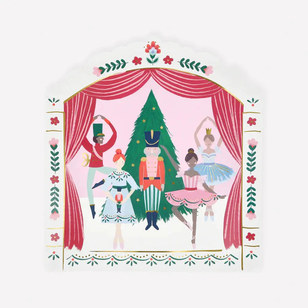 Nutcracker ballet stage plates Meri Meri