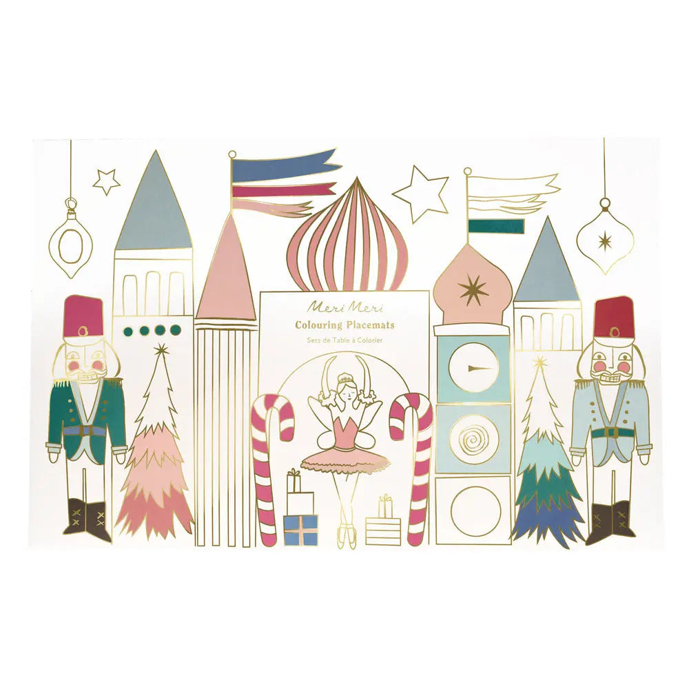 Nutcracker coloring placemats Meri Meri