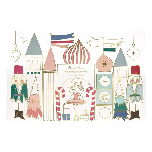 Nutcracker coloring placemats Meri Meri
