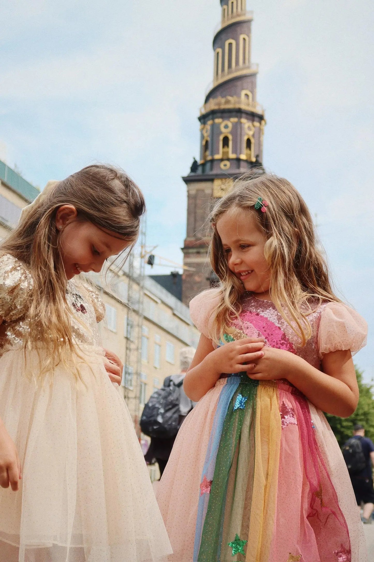 Odette Rainbow Dress - Evening Sand Konges Slojd