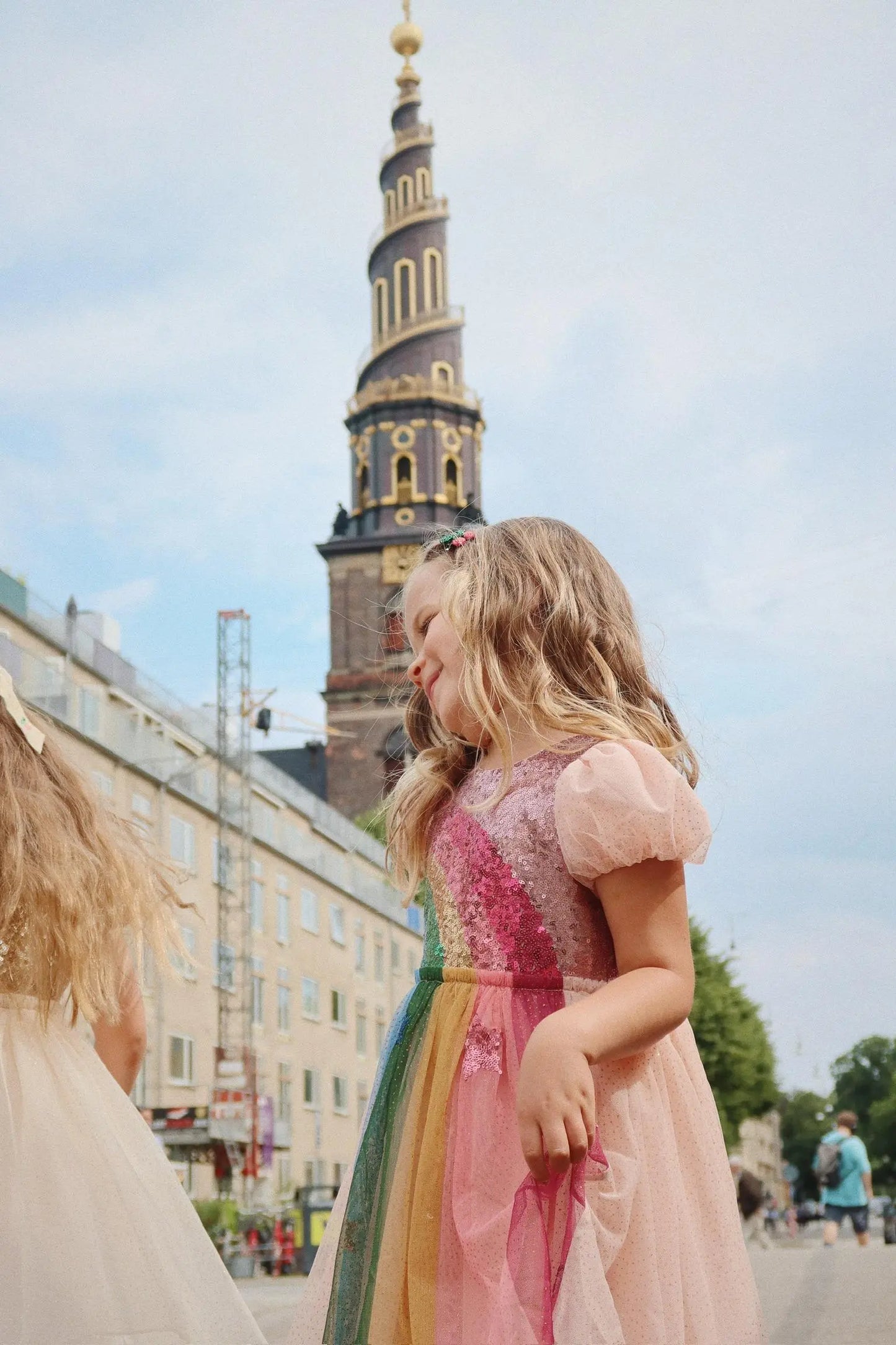 Odette Rainbow Dress - Evening Sand Konges Slojd