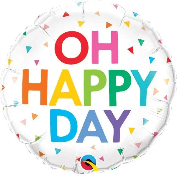Oh Happy Day Rainbow Confetti Balloon Anagram