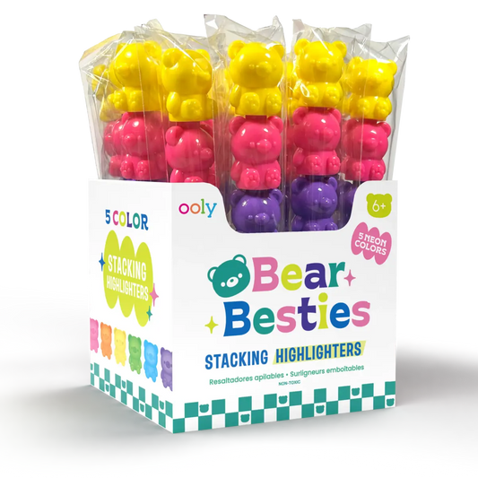 Ooly – Bear Besties: Stacking Highlighters – Single (1 Stick / Bag) OOLY