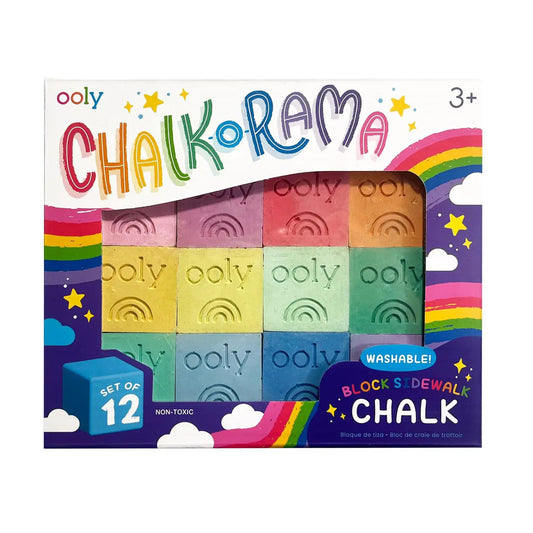 Ooly – Chalk-O-Rama Block Sidewalk Chalk- set of 12 Dam