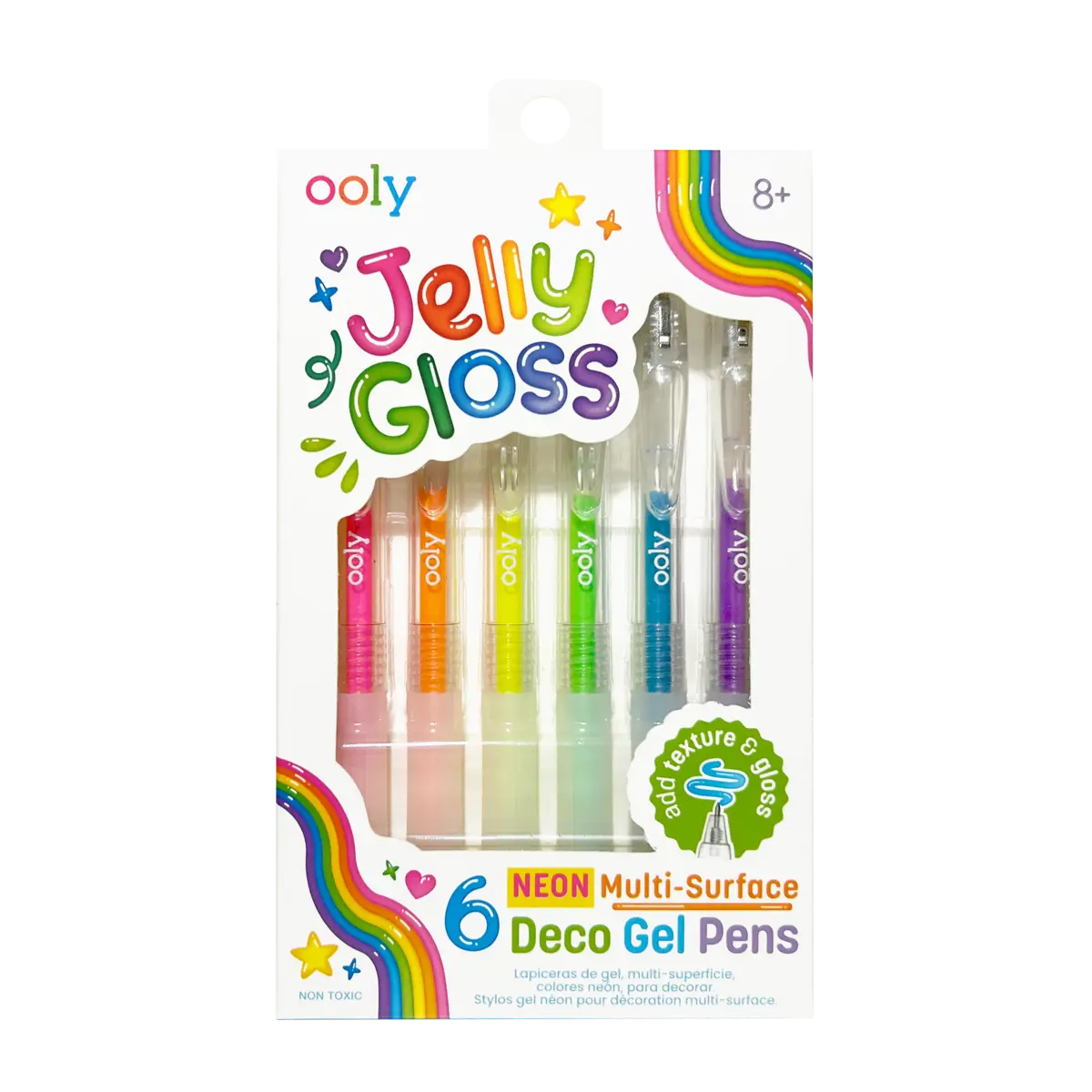 Ooly – Jelly Gloss Multi-Surface Gel Pens (Set of 6 Colors) OOLY