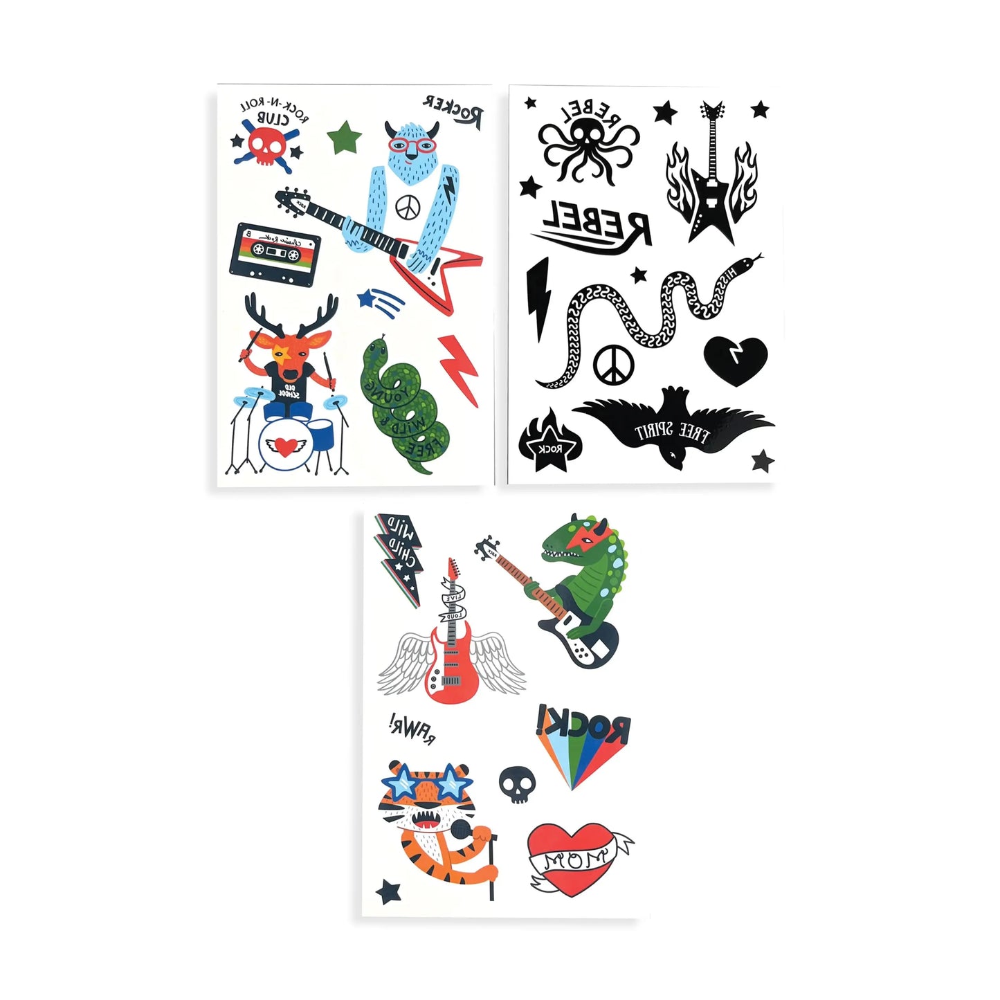 Ooly – Mini Temporary Tattoos – I Wanna Rock OOLY