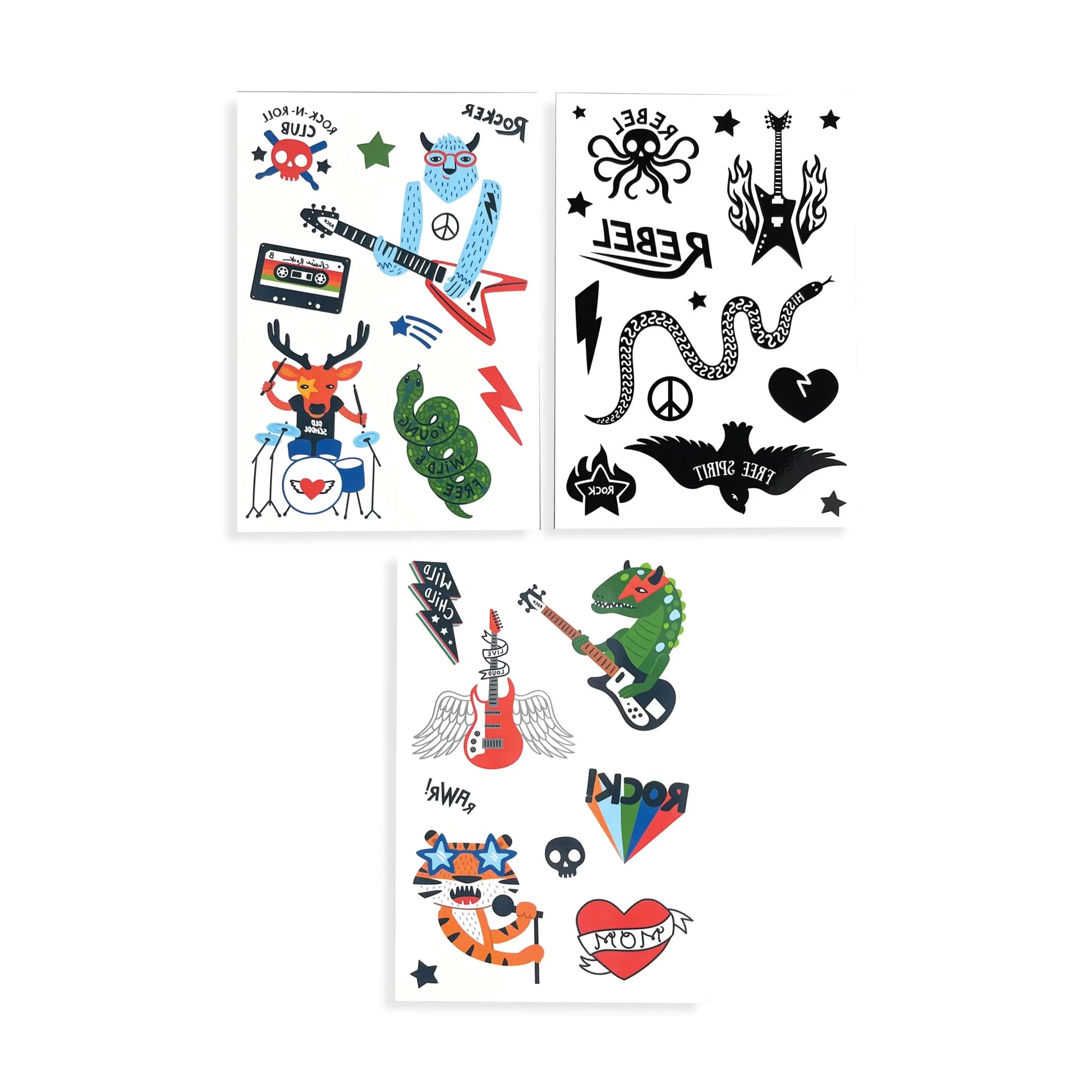 Ooly – Mini Temporary Tattoos – I Wanna Rock OOLY