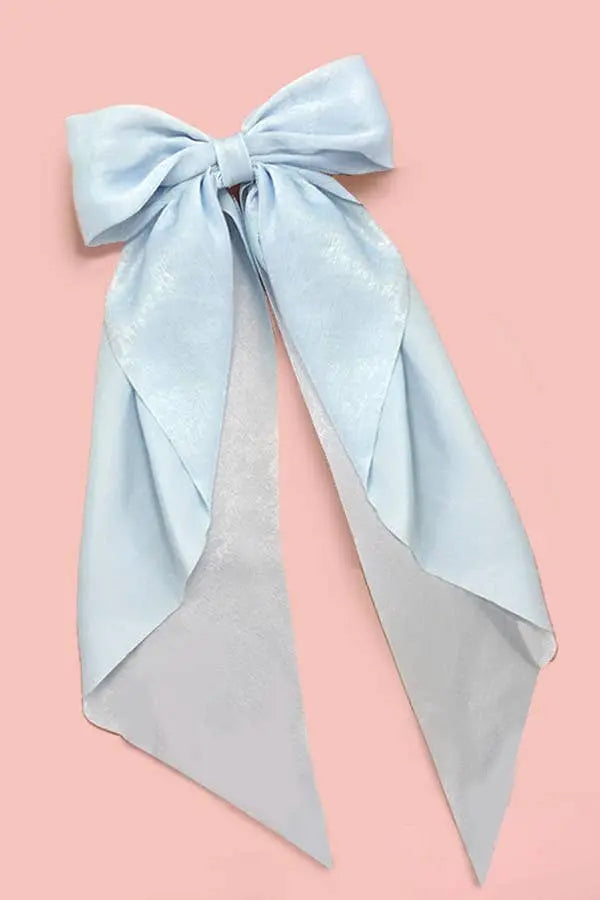 Organza Bow Ribbon Hair Clip Blue JOSSLYN by Wall to Wall