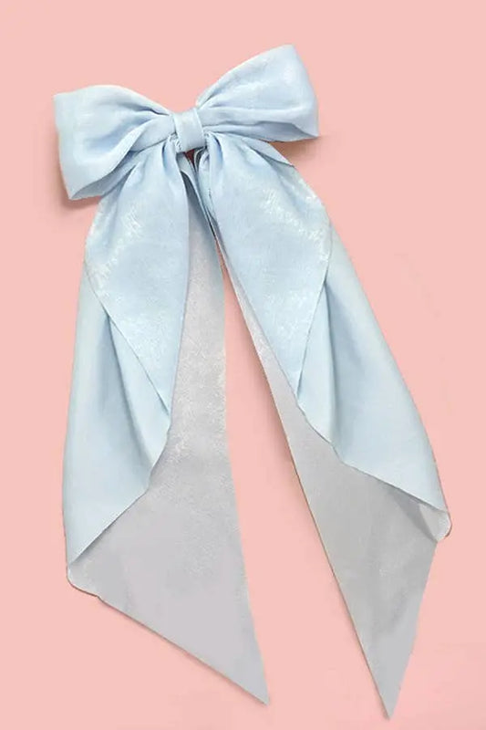 Organza Bow Ribbon Hair Clip Blue JOSSLYN by Wall to Wall