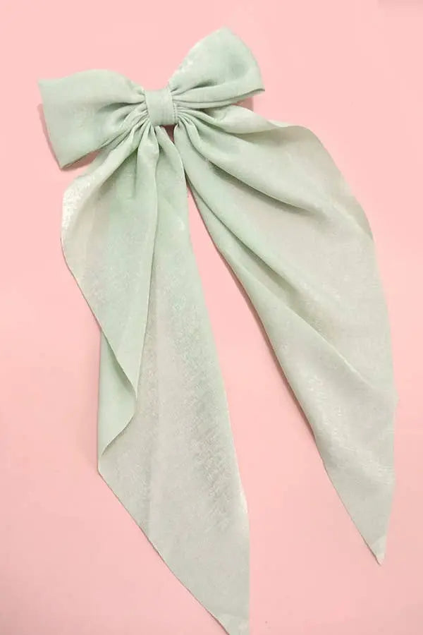 Organza Bow Ribbon Hair Clip Mint JOSSLYN by Wall to Wall