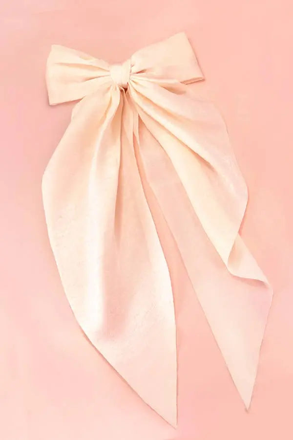 Organza Bow Ribbon Hair Clip-Off White JOSSLYN by Wall to Wall