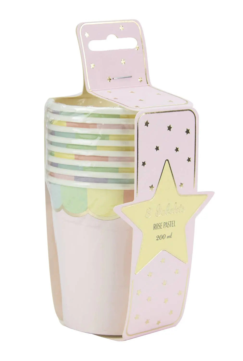 PASTEL PINK SCALLOP CUPS 200ML X 8 Tim&Puce Factory