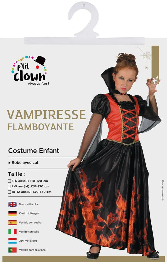 P'tit Clown - Flamboyant Vampiress Costume - Child - 5/6 Years P'tit Clown