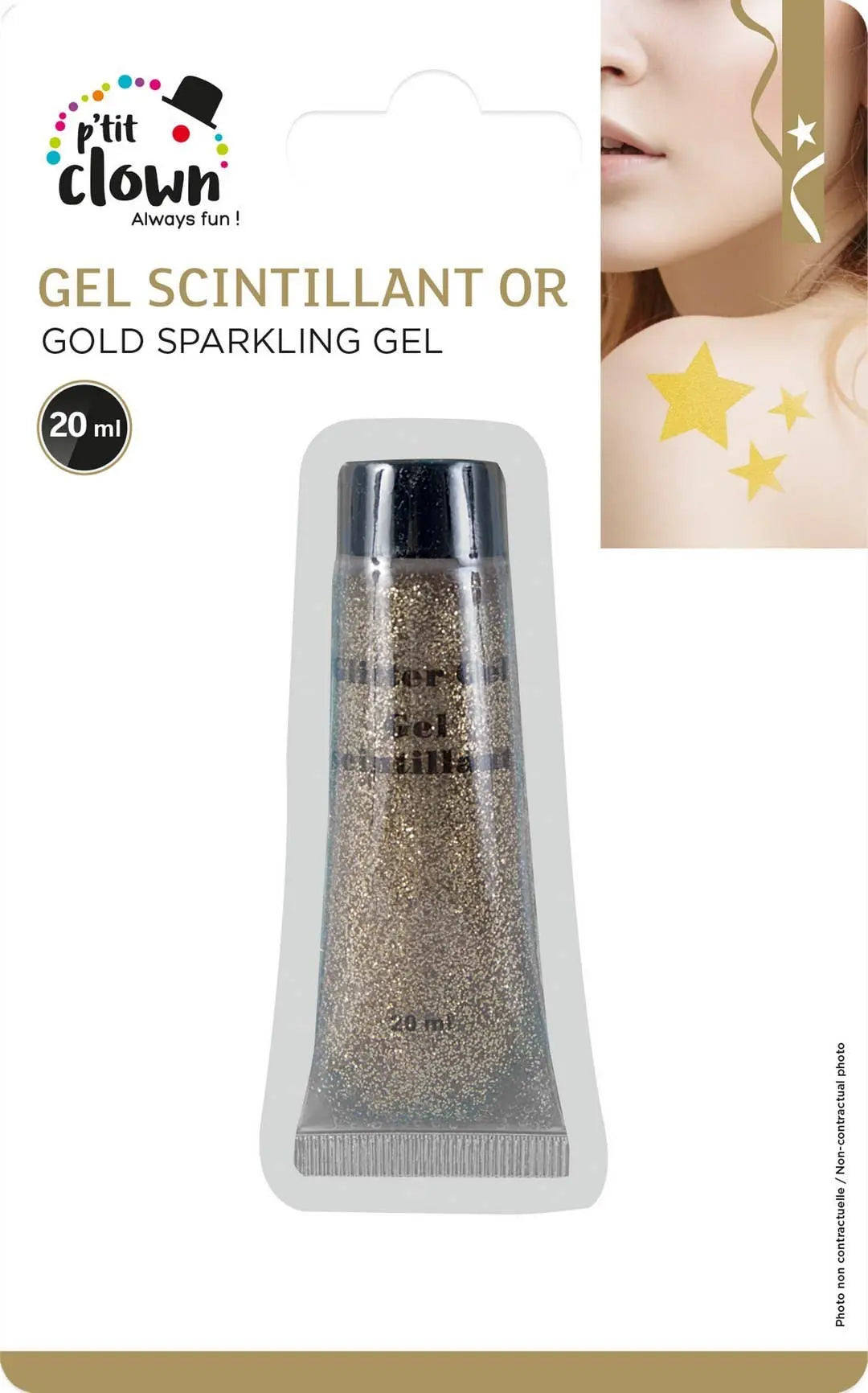 P'tit Clown - Glitter Gel - 20 ml - Gold P'tit Clown
