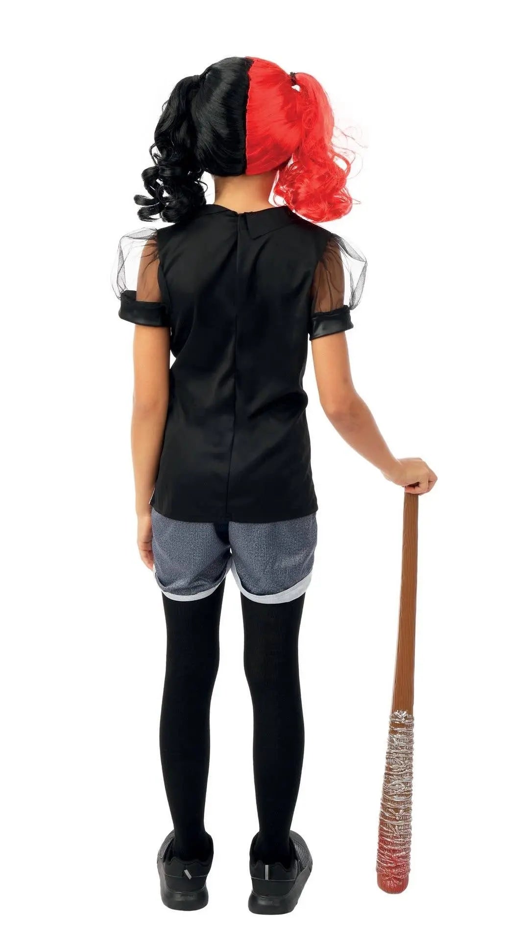 P'tit Clown - Harlequin Costume - Black, Red - Girl - 5/6 Years P'tit Clown
