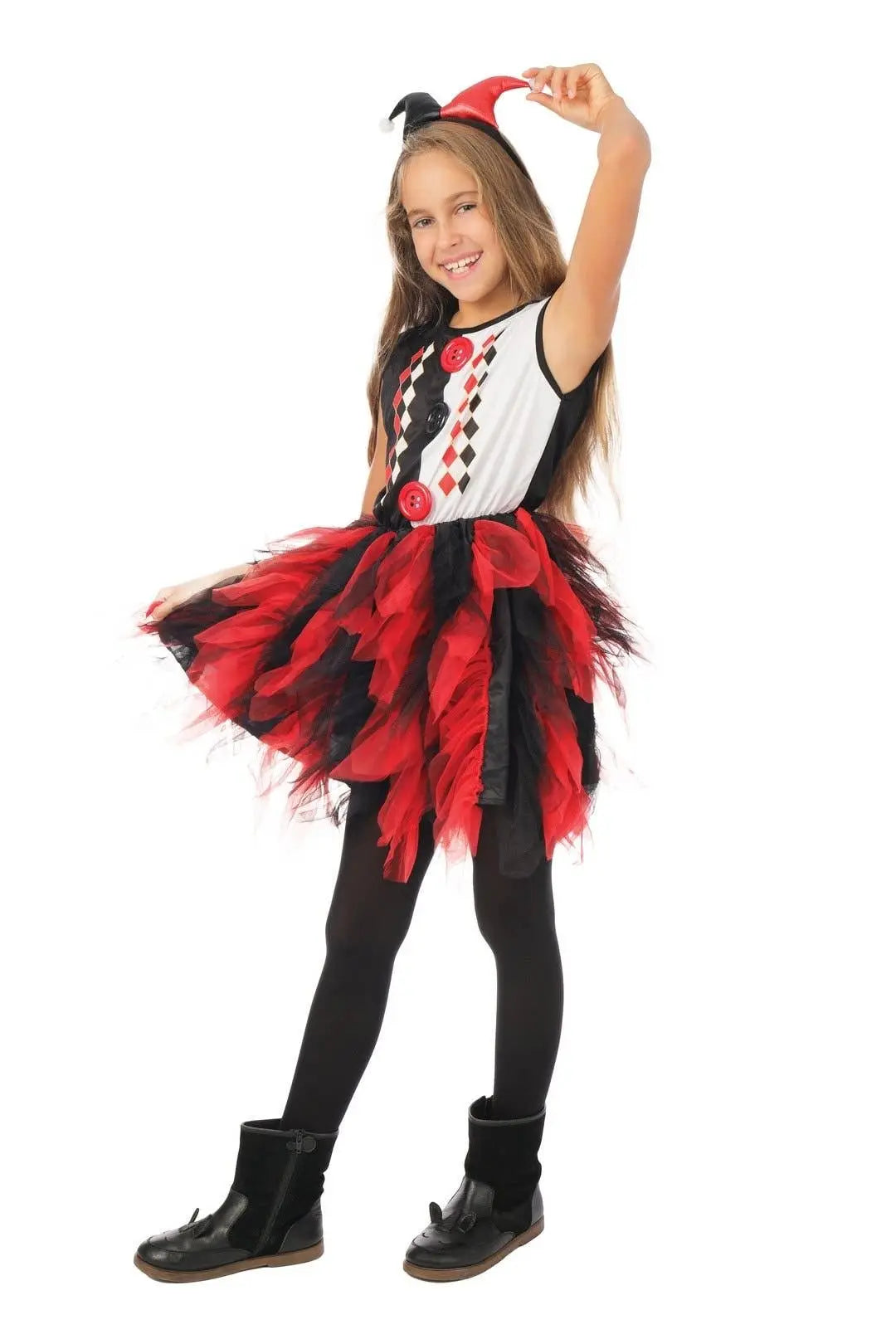 P'tit Clown - Harlequin Ruffle Costume Child 10/12 Years P'tit Clown
