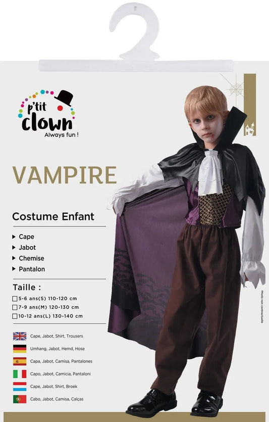 P'tit Clown - Vampire Bat Costume - Child - 10/12 Years P'tit Clown