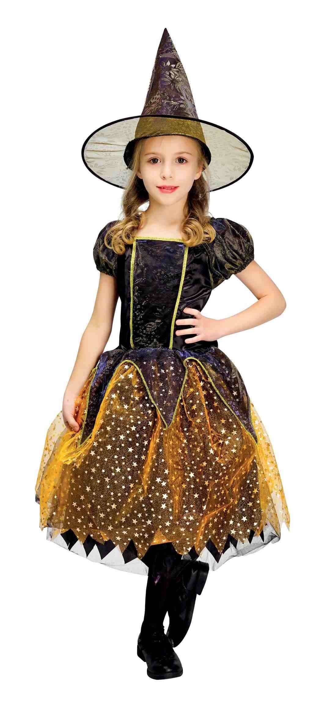 P'tit Clown - Witch Costume - Child - Black, Orange - 10/12 Years P'tit Clown
