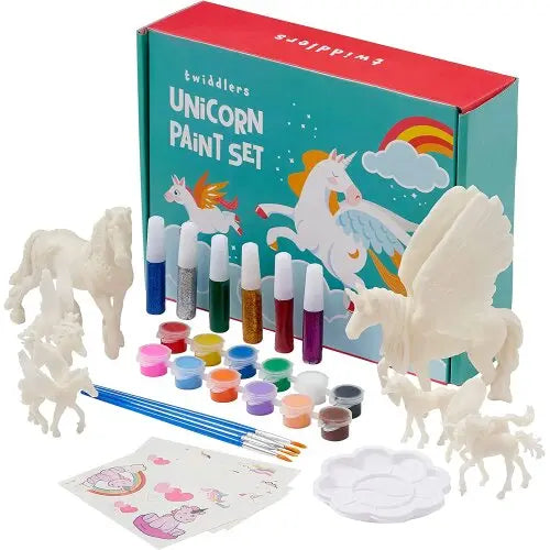 Paint Your Own Unicorn Painting Kit with Creative Colourful Glitters, Stickers Twiddlers